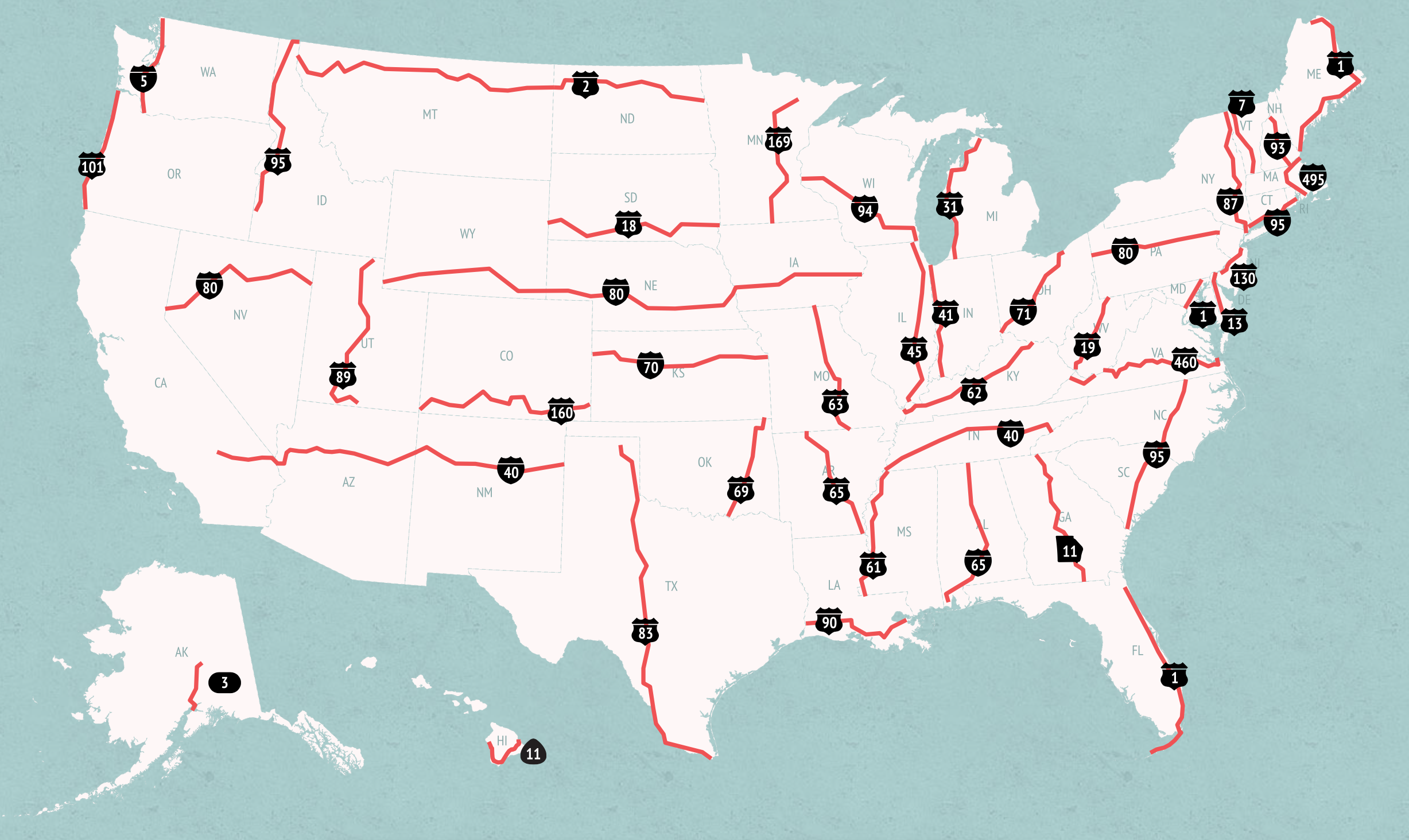 Dangerous Highways In America Highlighted In New Map