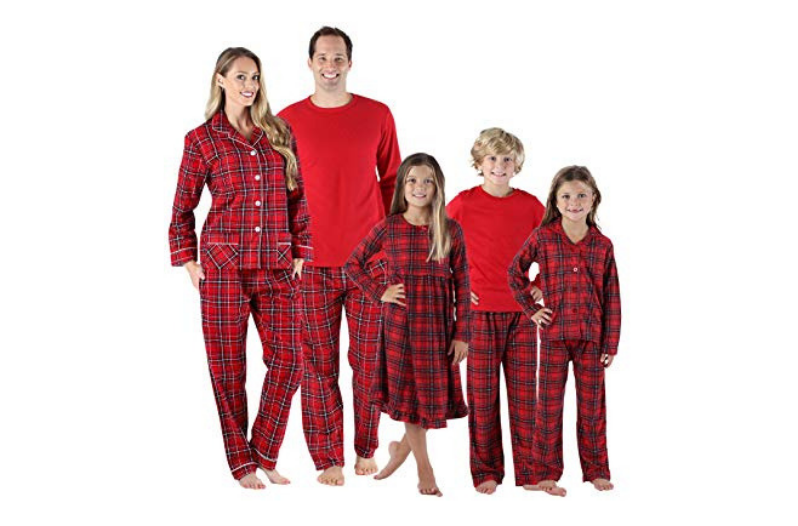 Casusal Mommy Romper For Christmas Family Matching Pajamas Cute Big Headed  Deer Print Pjs Plaid Long Sleeve Jumpsuit Soft Holiday Sleepwear Cowboys  Pajamas for Family 