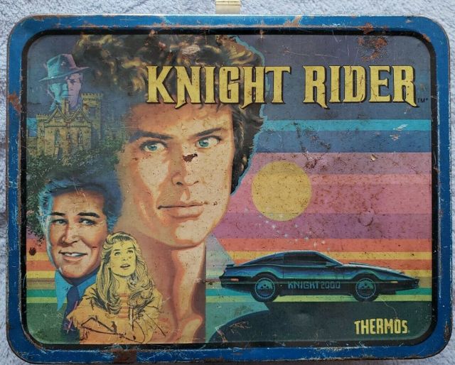 Knight Rider Retro Metal Thermos Lunchbox 1983