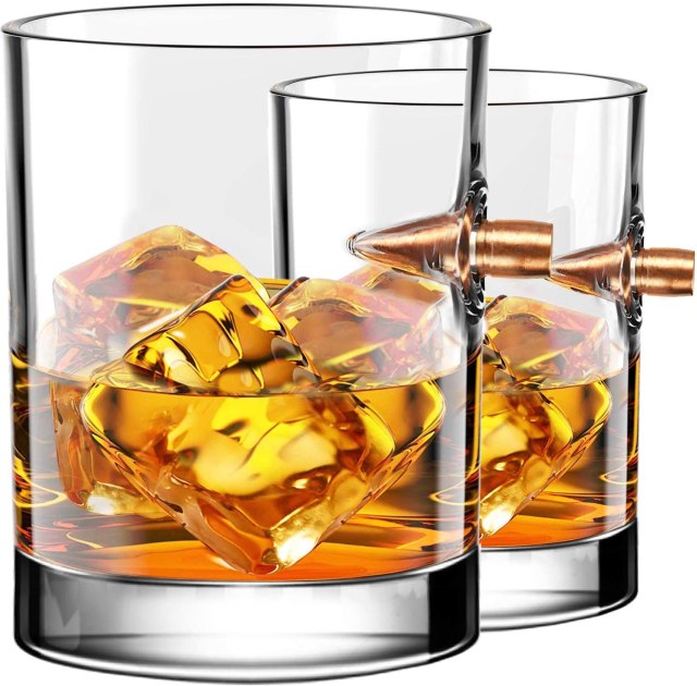 Kollea 308 Bullet Hand-Blown Whiskey Glass Set Of 2