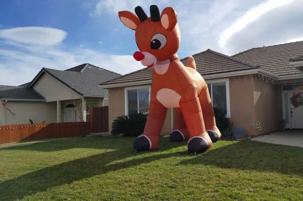 15Foot Inflatable Rudolph Our Favorite Reindeer Is Coming to Your Lawn