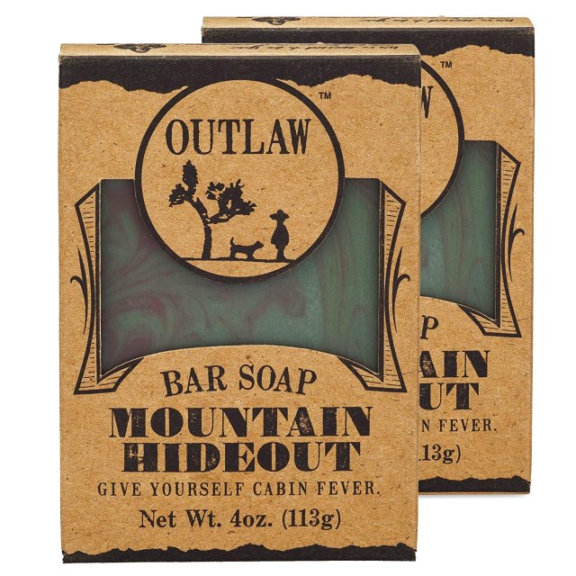 Outlaw The Mountain Hideout Handmade Soap - In The Mountains, You're Free - Pine Forest, Damp Earth, and Campfire in the Breeze- Men's or Women's Bar Soap - 2 Pack