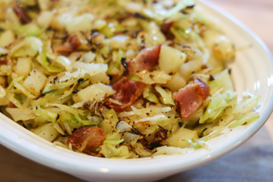 Fried Cabbage and Potatoes with Bacon Recipe