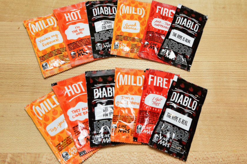 All Of The Taco Bell Sauces Ranked On Heat Level