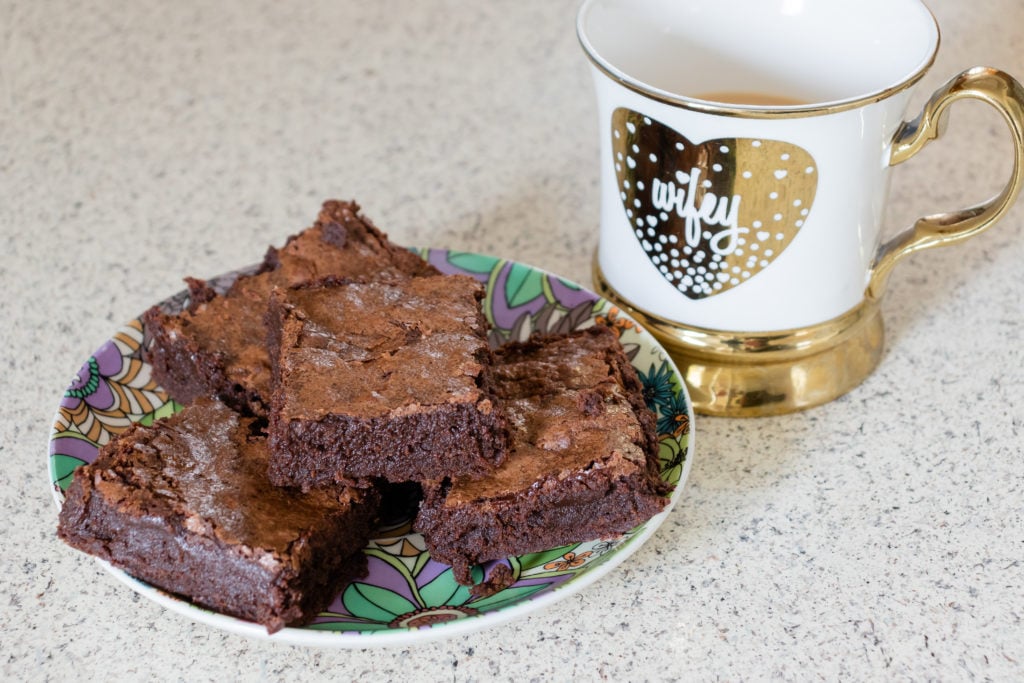 An indulgent slice of brownie 