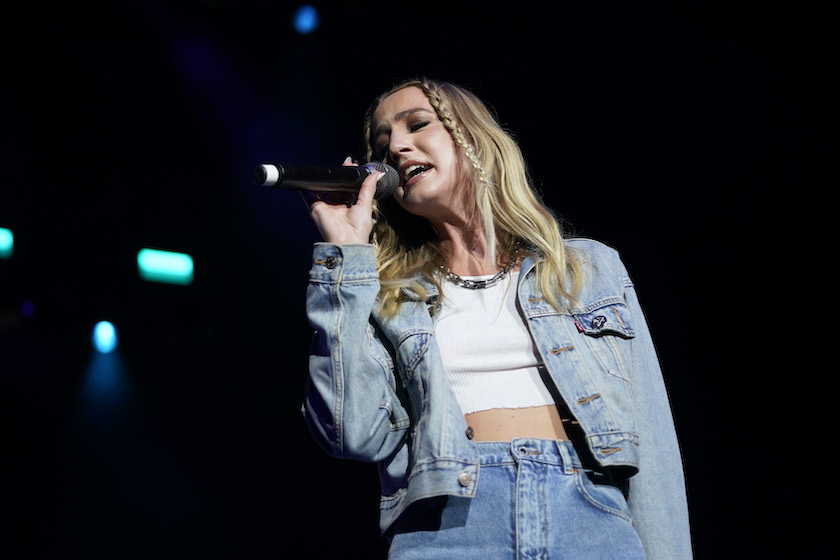 NASHVILLE, TENNESSEE - AUGUST 23: Ingrid Andress performs during the ACM Party For A Cause at Ascend Amphitheater on August 23, 2022 in Nashville, Tennessee. 