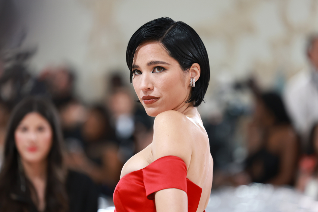 'Yellowstone' Star Kelsey Asbille Stuns in Red Satin Mini Dress