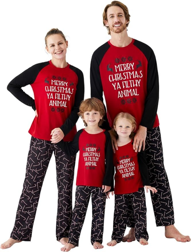 SWOMOG Christmas Pajama Set Matching Family Pajamas for Men and