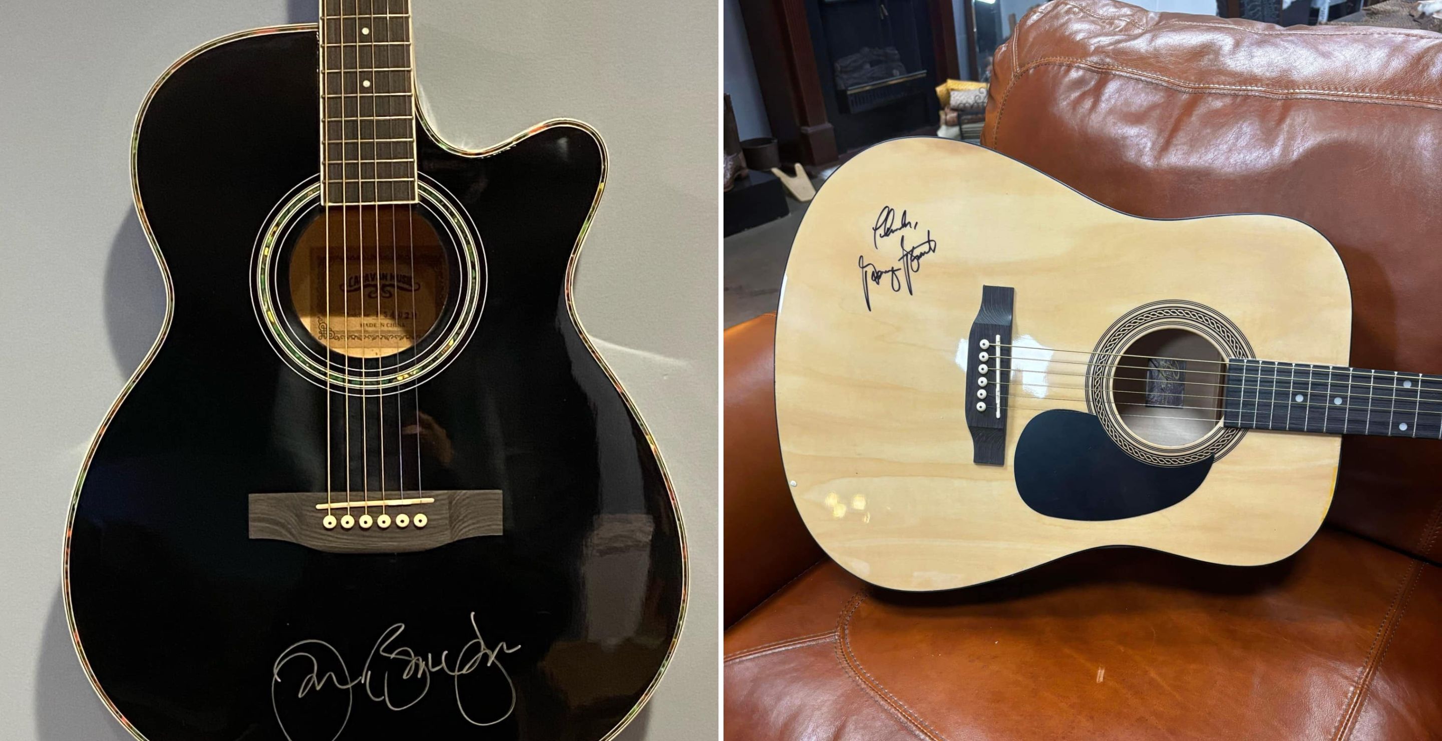 Supporters Donate Autographed George Strait And Bon Jovi Guitars To Raise Money For Spencer Wright's Son