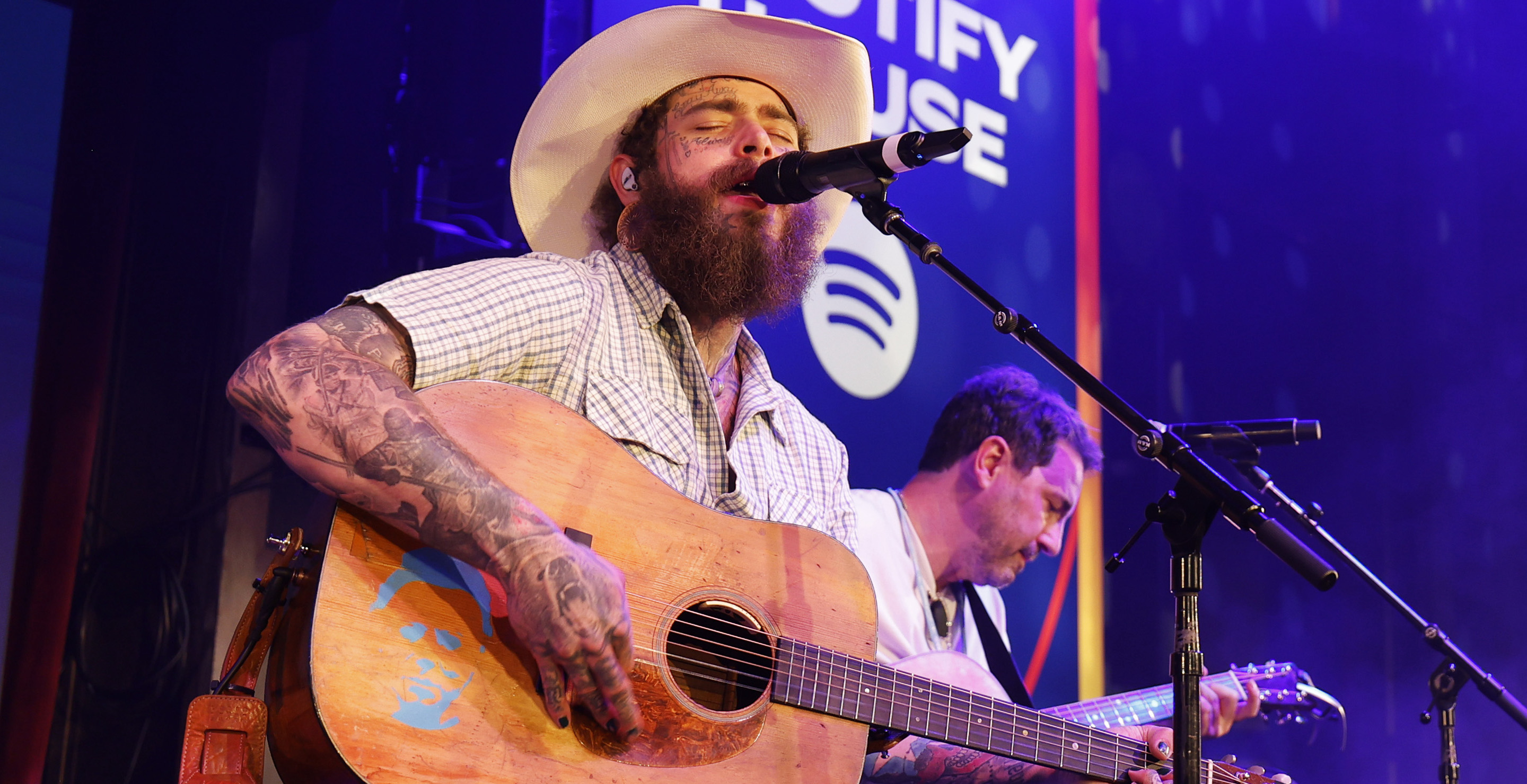 Post Malone Covers George Strait & Sings Duet With Blake Shelton at CMA Fest