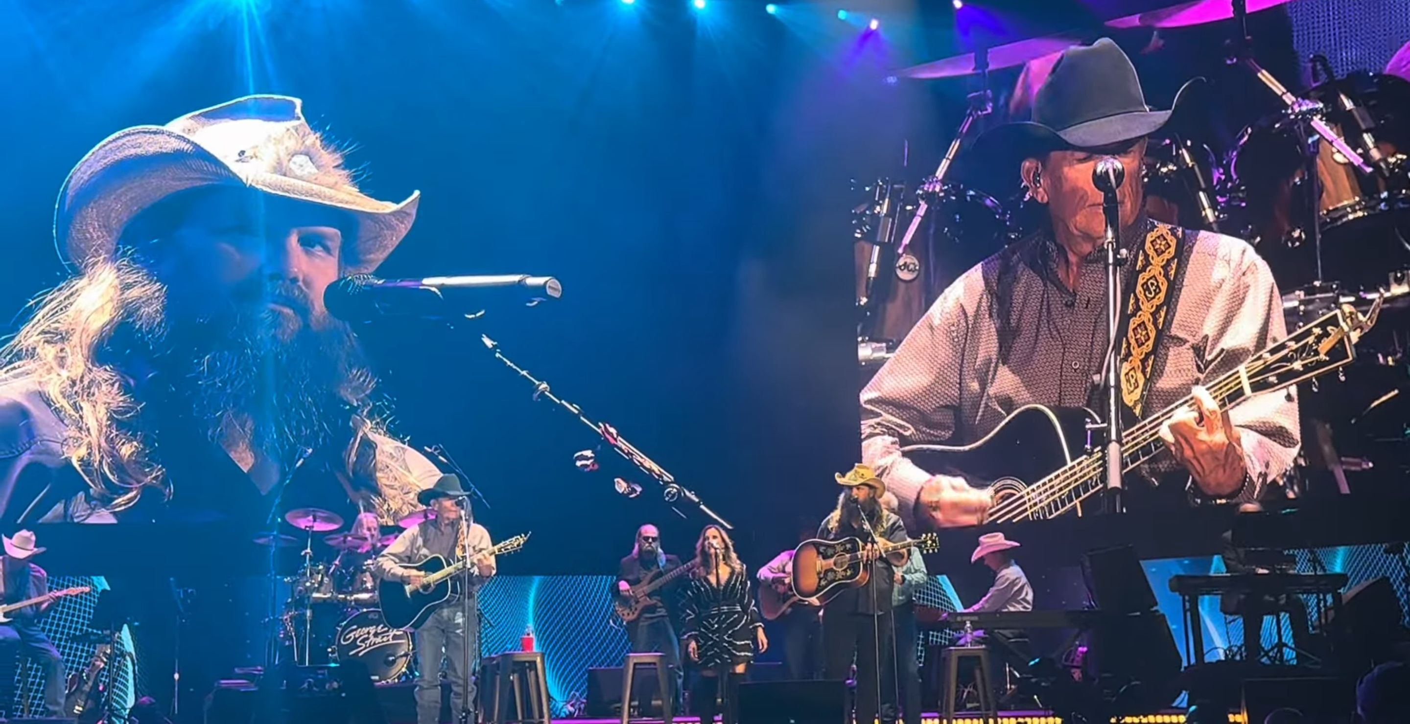 WATCH George Strait & Chris Stapleton Perform Willie Nelson & Merle Haggard's Classic 'Pancho and Lefty'