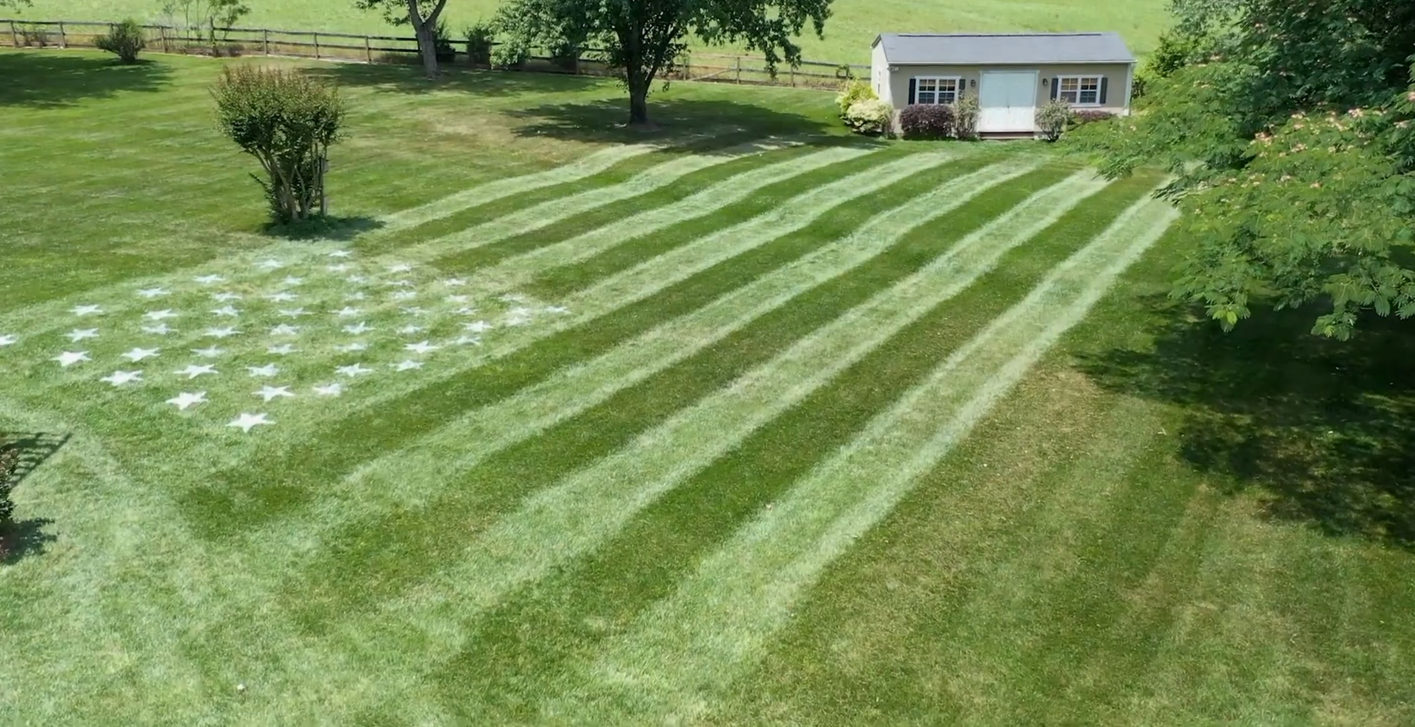 Impassioned Businessman Wins 4th Of July With Patriotic American Flag Yard Work