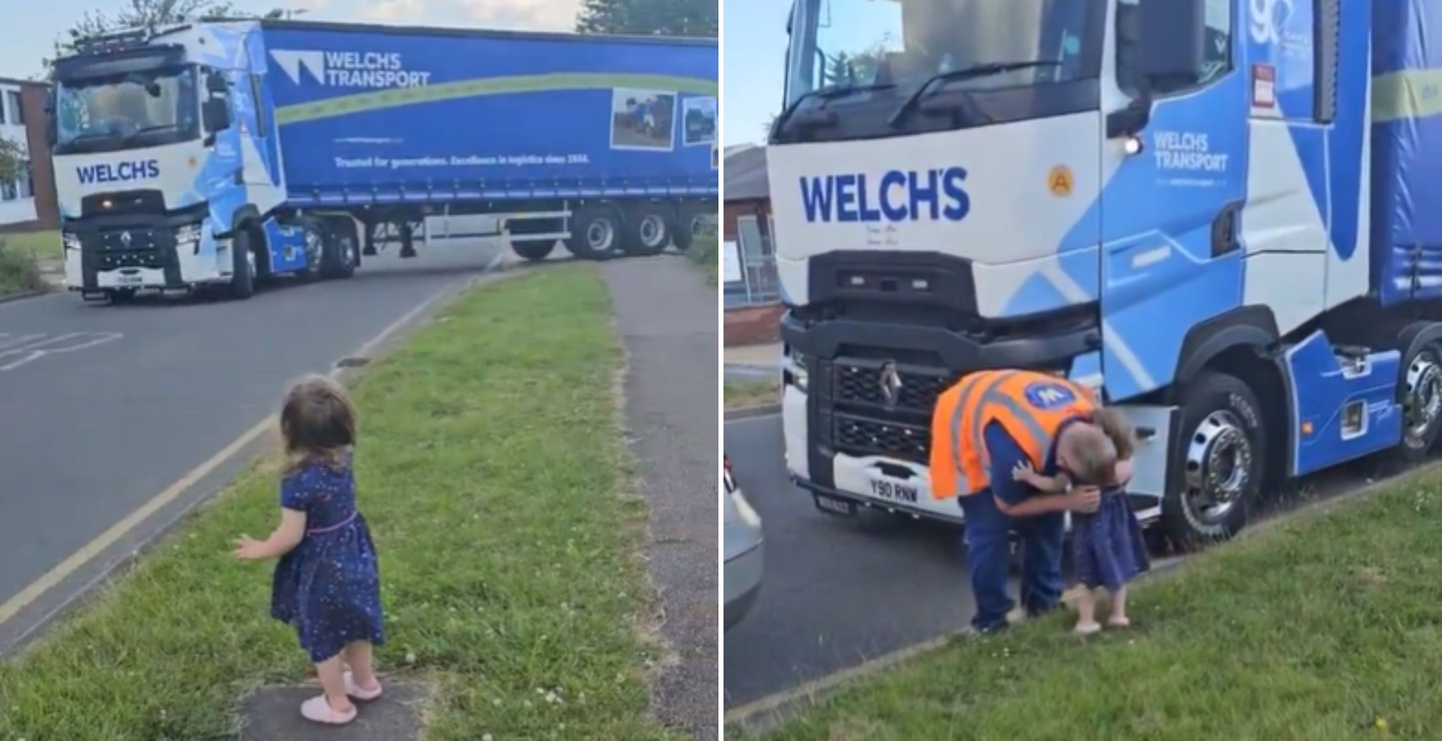 Sweet Video Of Little Girl Waiting For Her Truck Driver Father Is The Cutest Thing You'll See Today