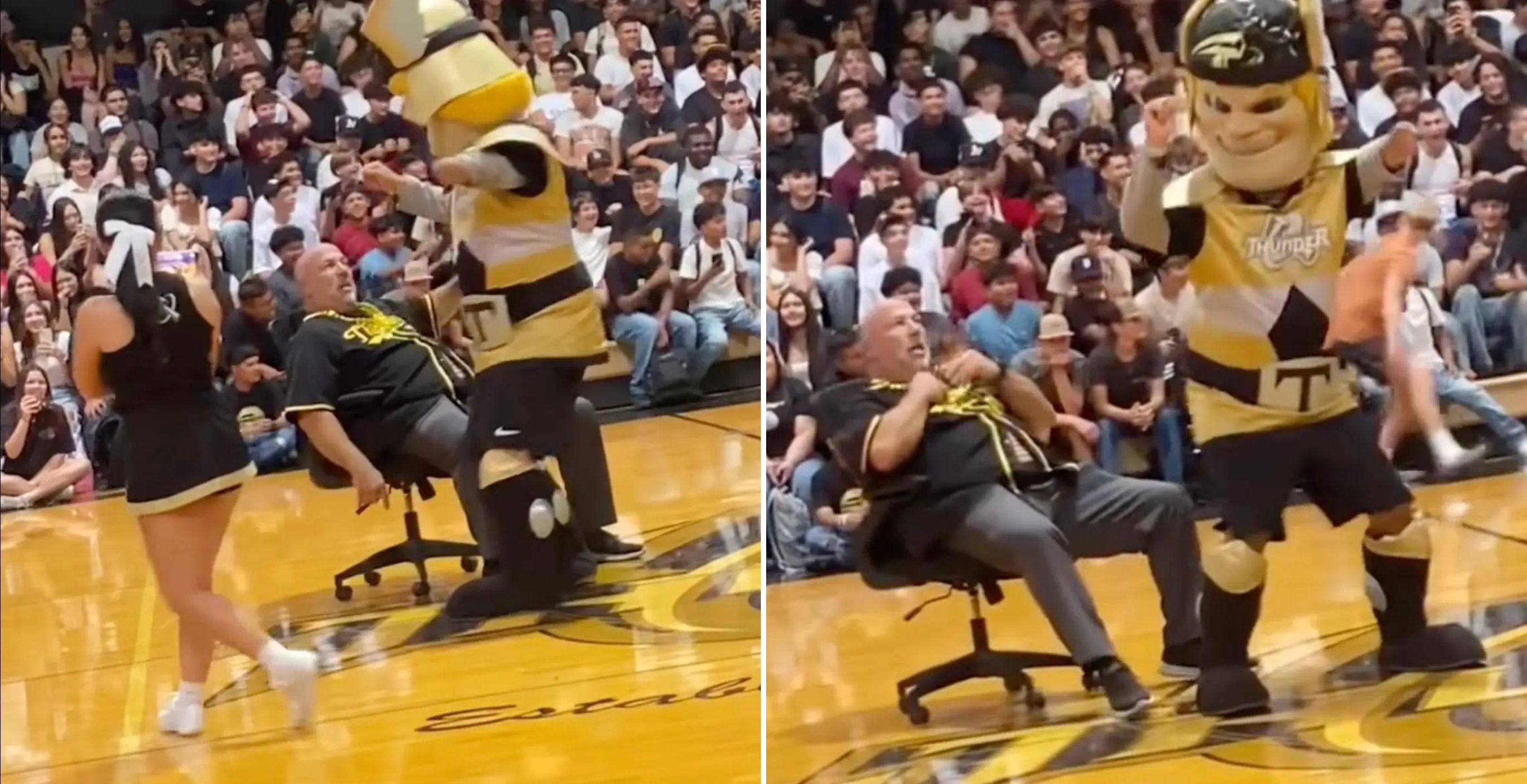 Principal Suspended After Inappropriate Dance With Mascot At School Pep Rally