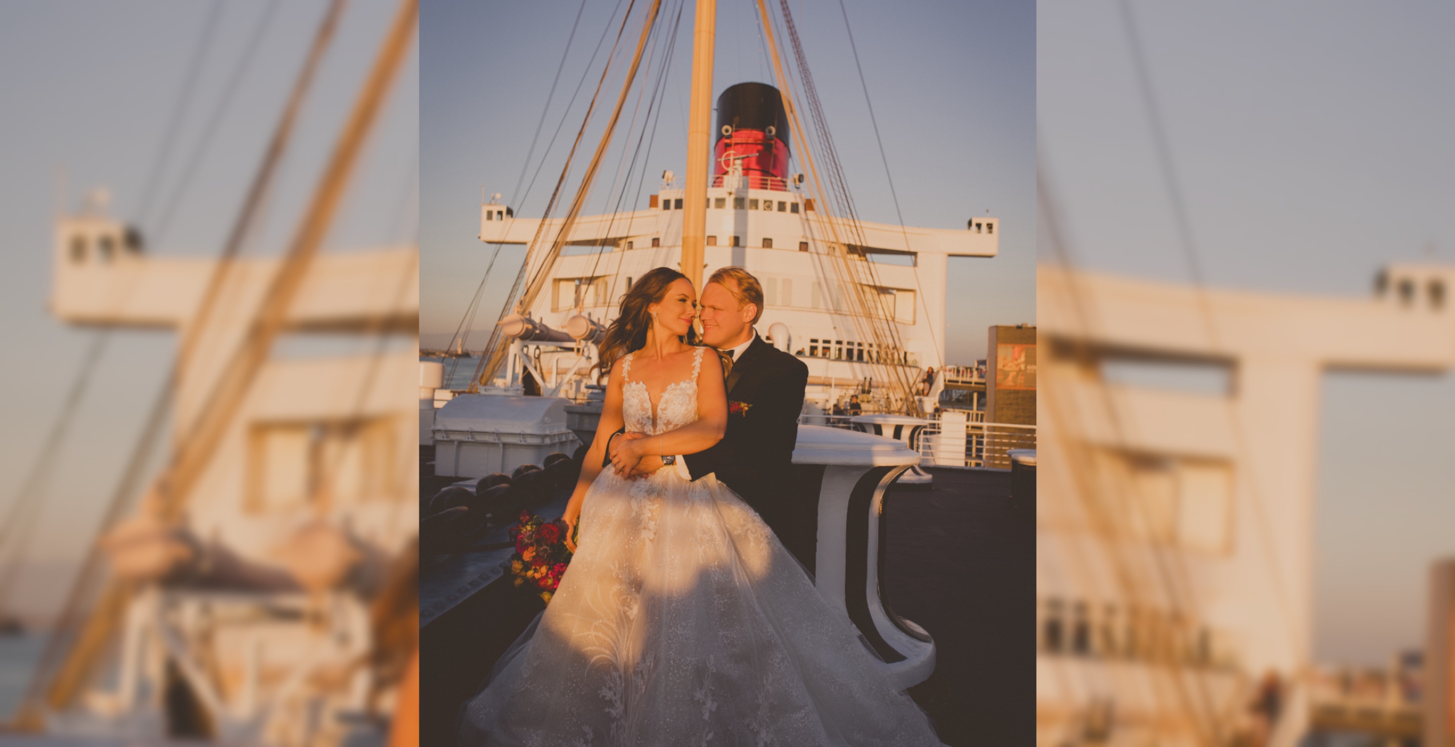 All aboard for the dream wedding of country artist Marie Wise-Hawkins