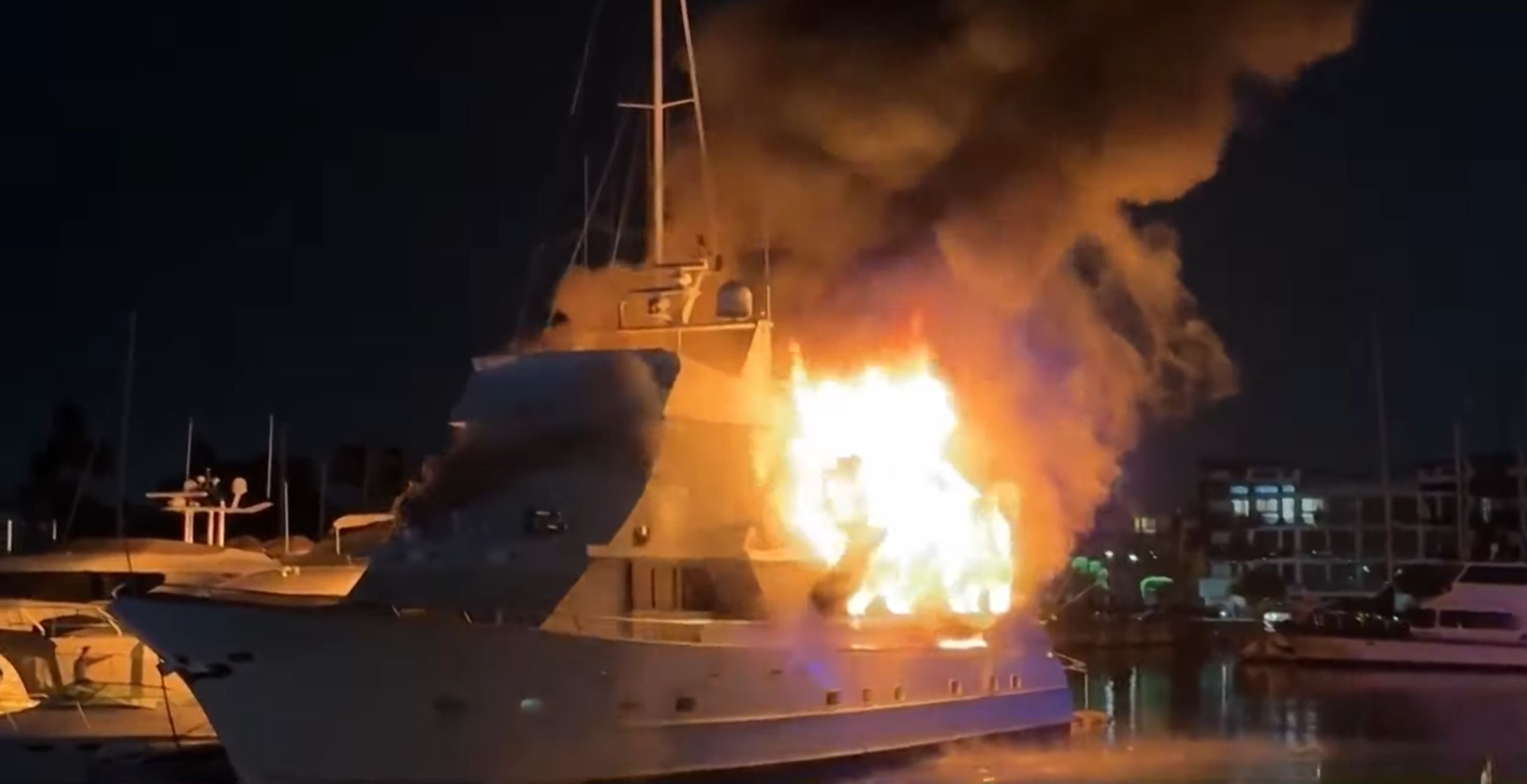 California Yacht Loaded With Fireworks Bursts Into Flames