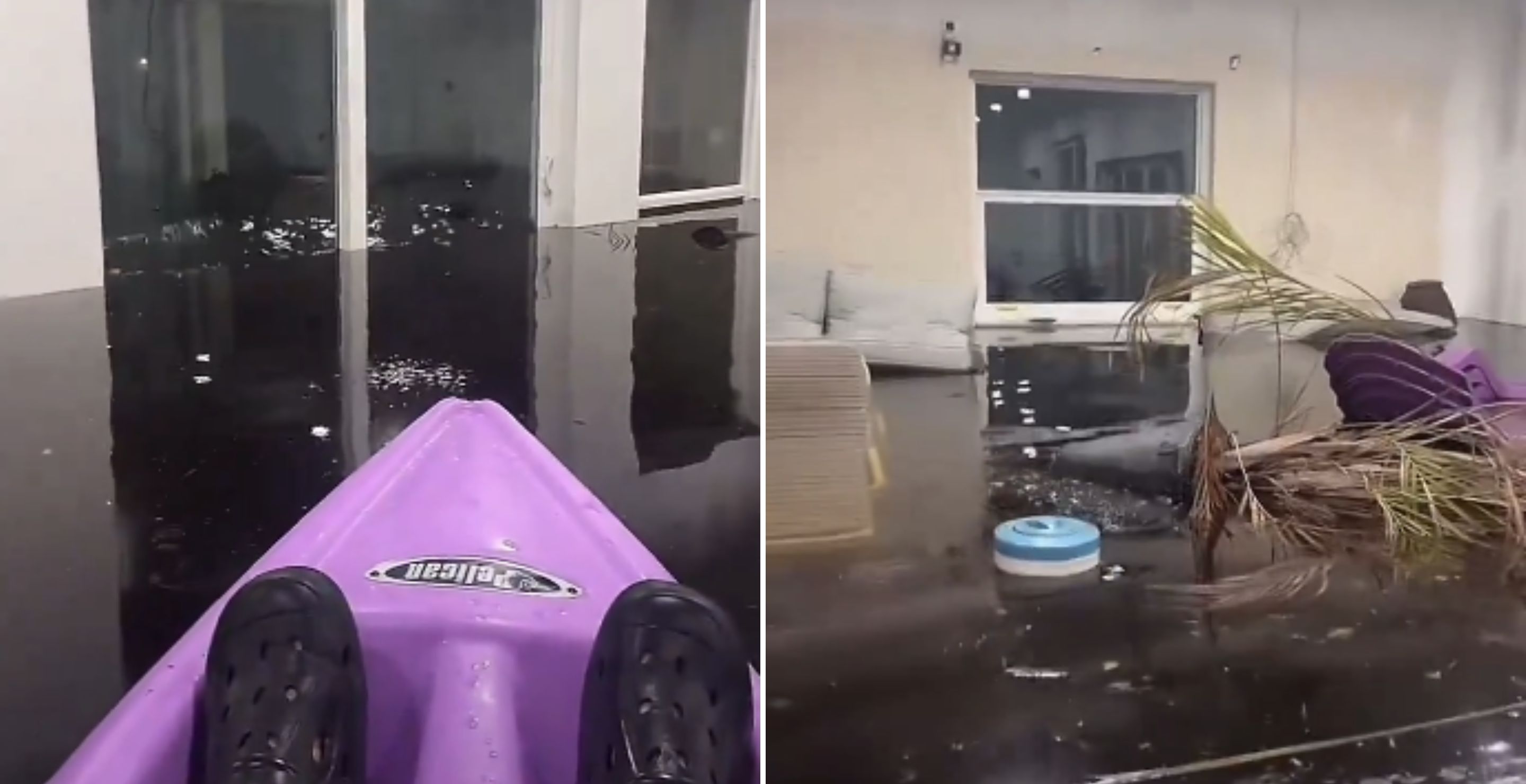 Dramatic Footage Shows Florida Resident's Living Room Completely Flooded From Hurricane Helene