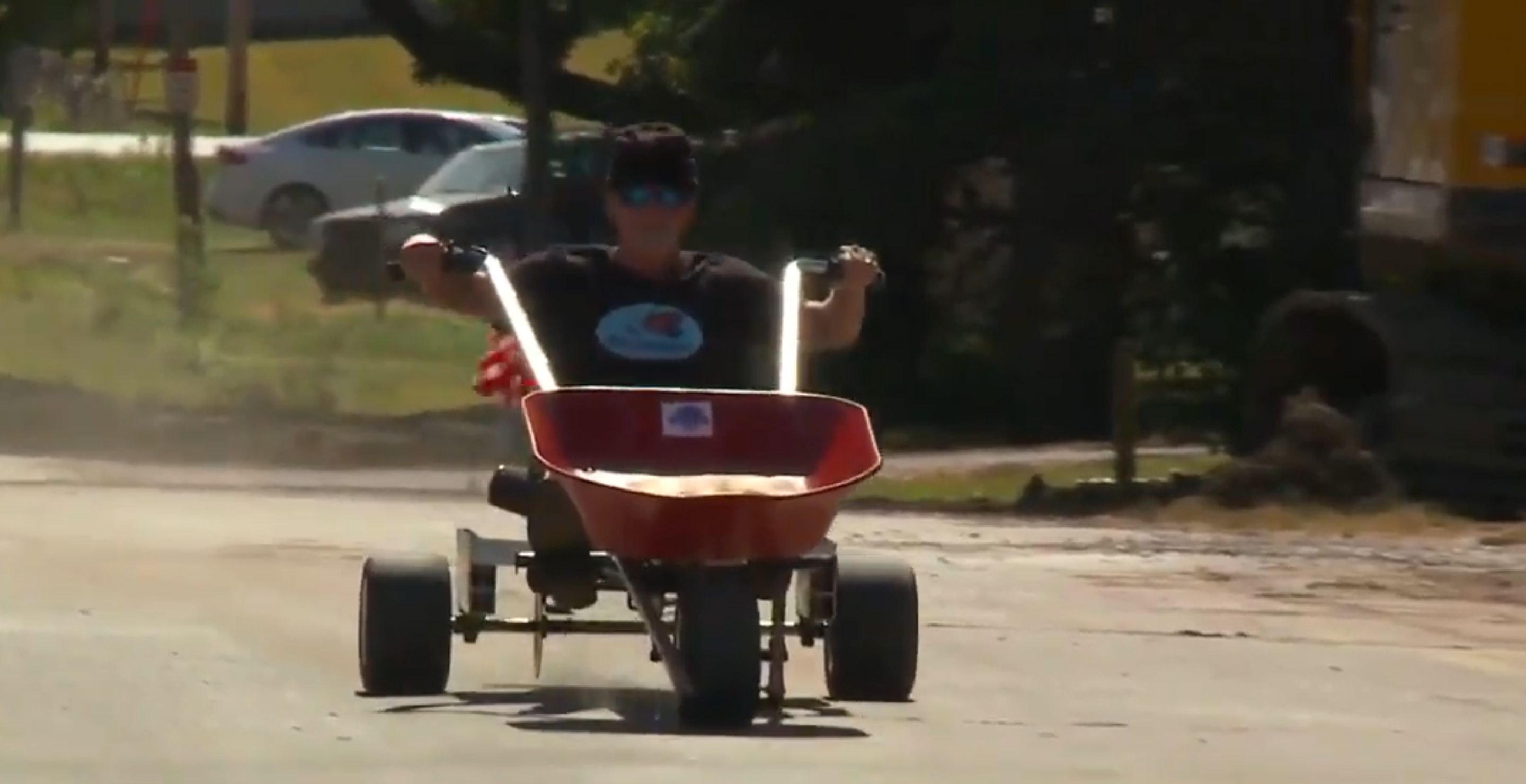 Iowa Man Determined To Set Record For Fastest Wheelbarrow