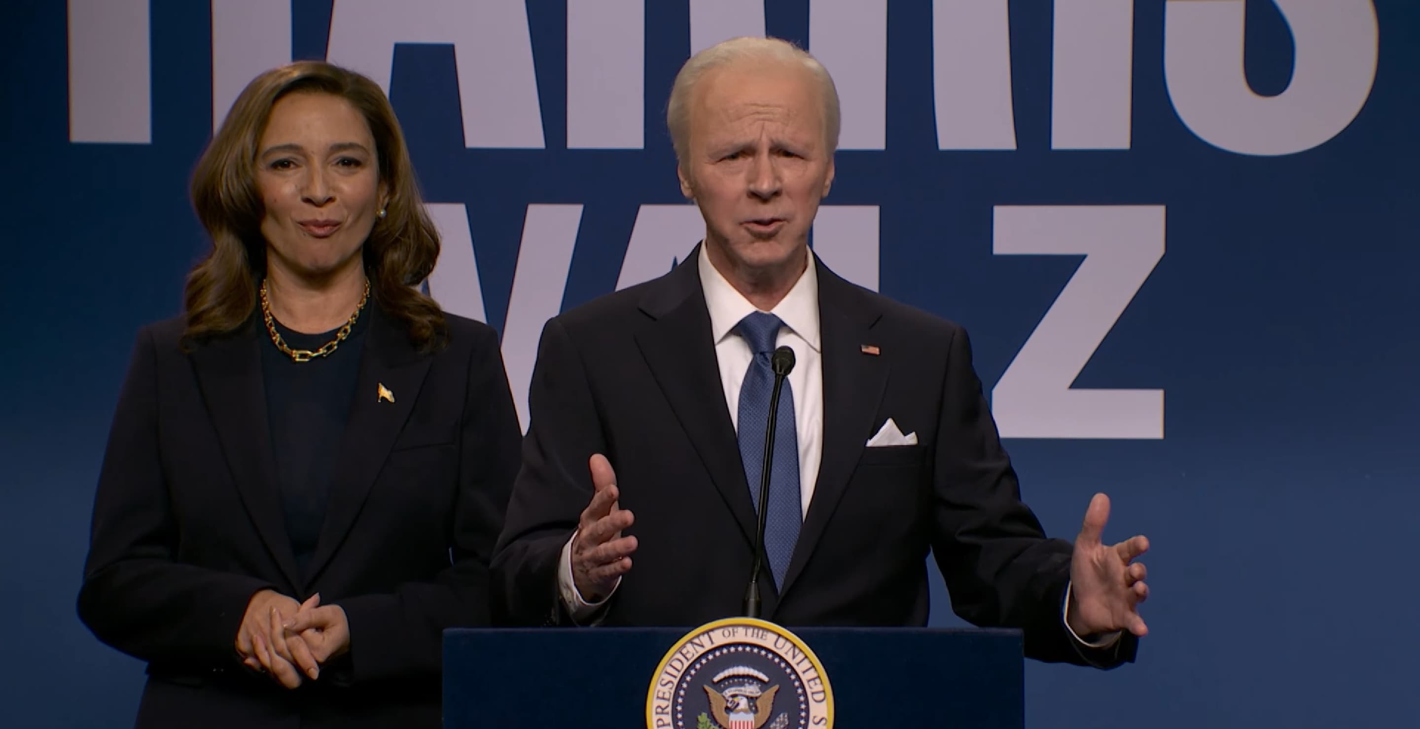 Maya Rudolph and Dana Carvey as Kamala Harris and Joe Biden