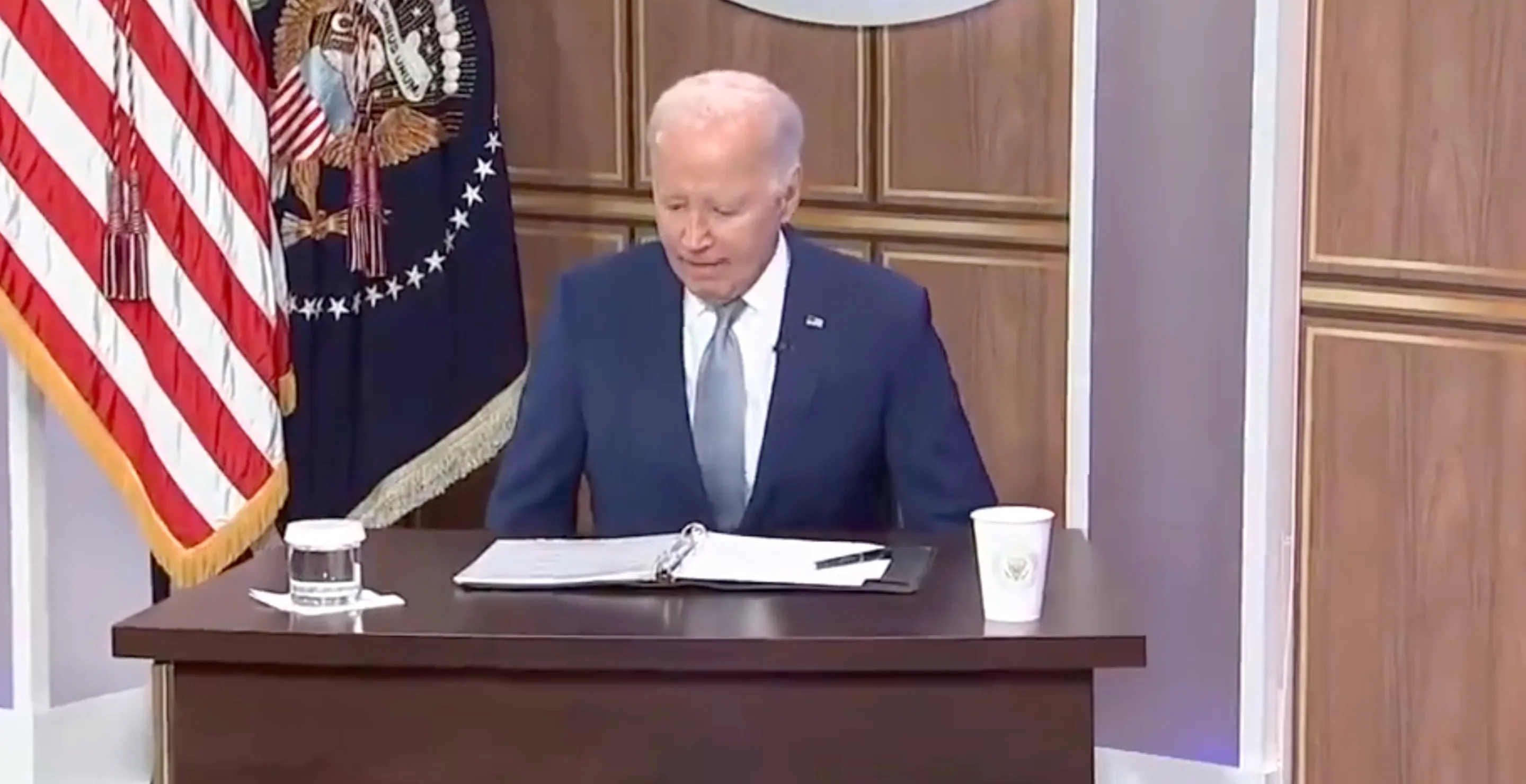 The Tiny Size Of President Joe Biden's Press Conference Desk Goes Viral