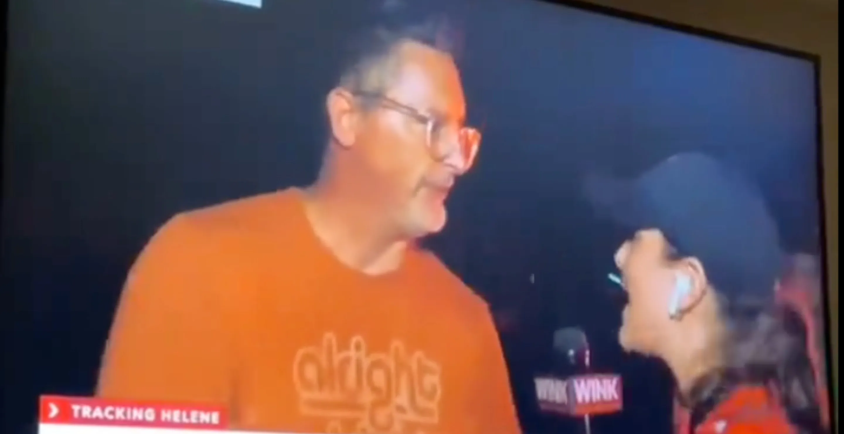 Video Goes Viral Of North Carolina Man Yelling "Trump 2024" During Hurricane Helene Interview