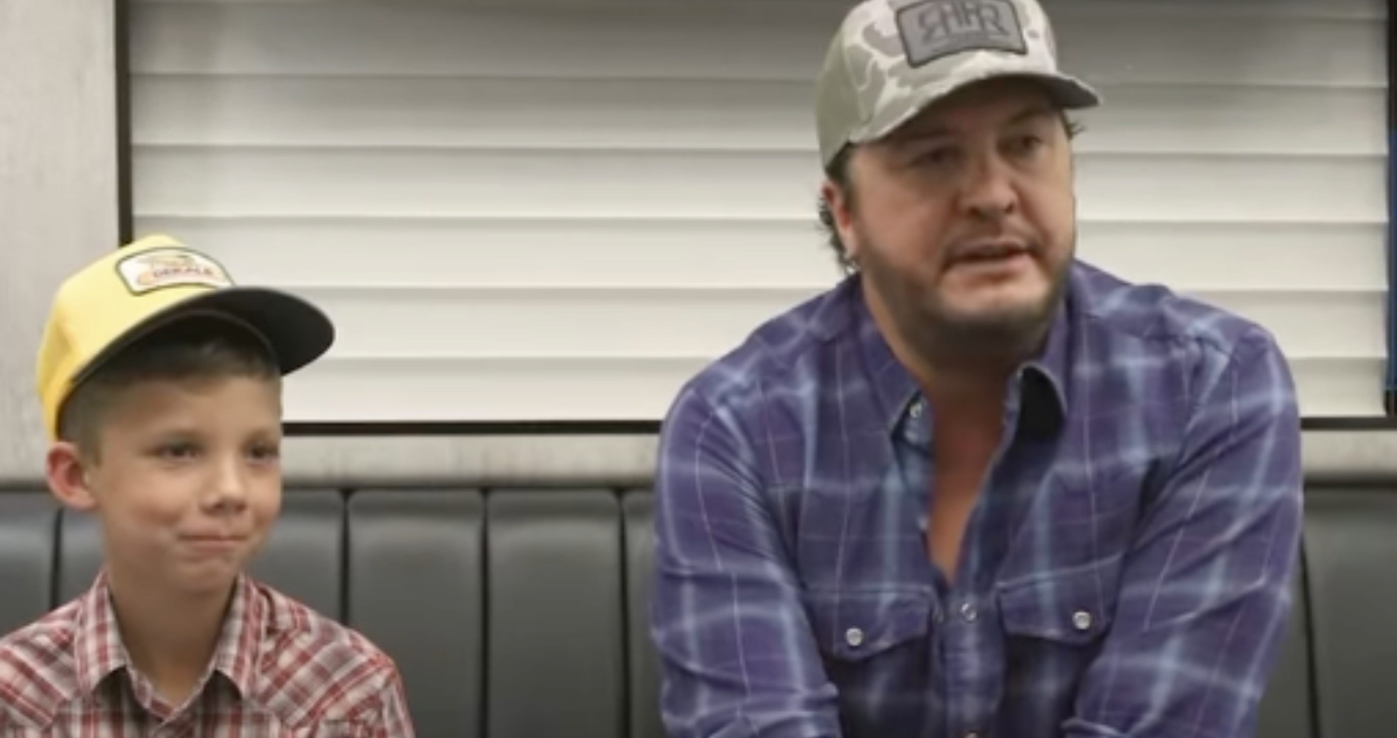 Luke Bryan talks tractors with Jackson Laux