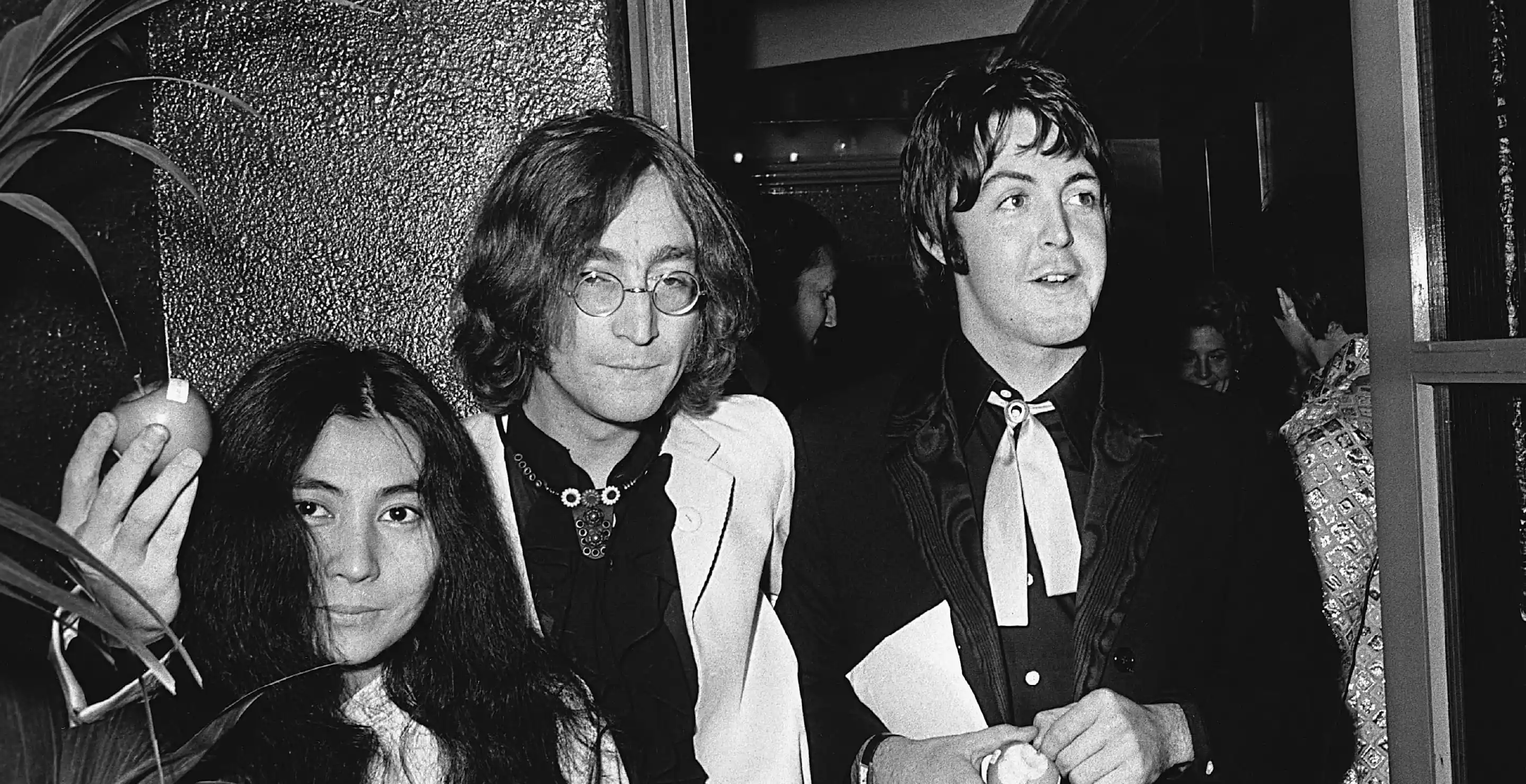 Yoko Ono, John Lennon, and Paul McCartney