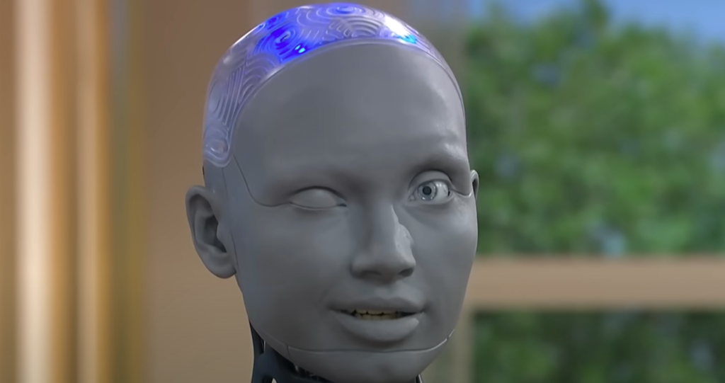 humanoid robot misbehaves on television