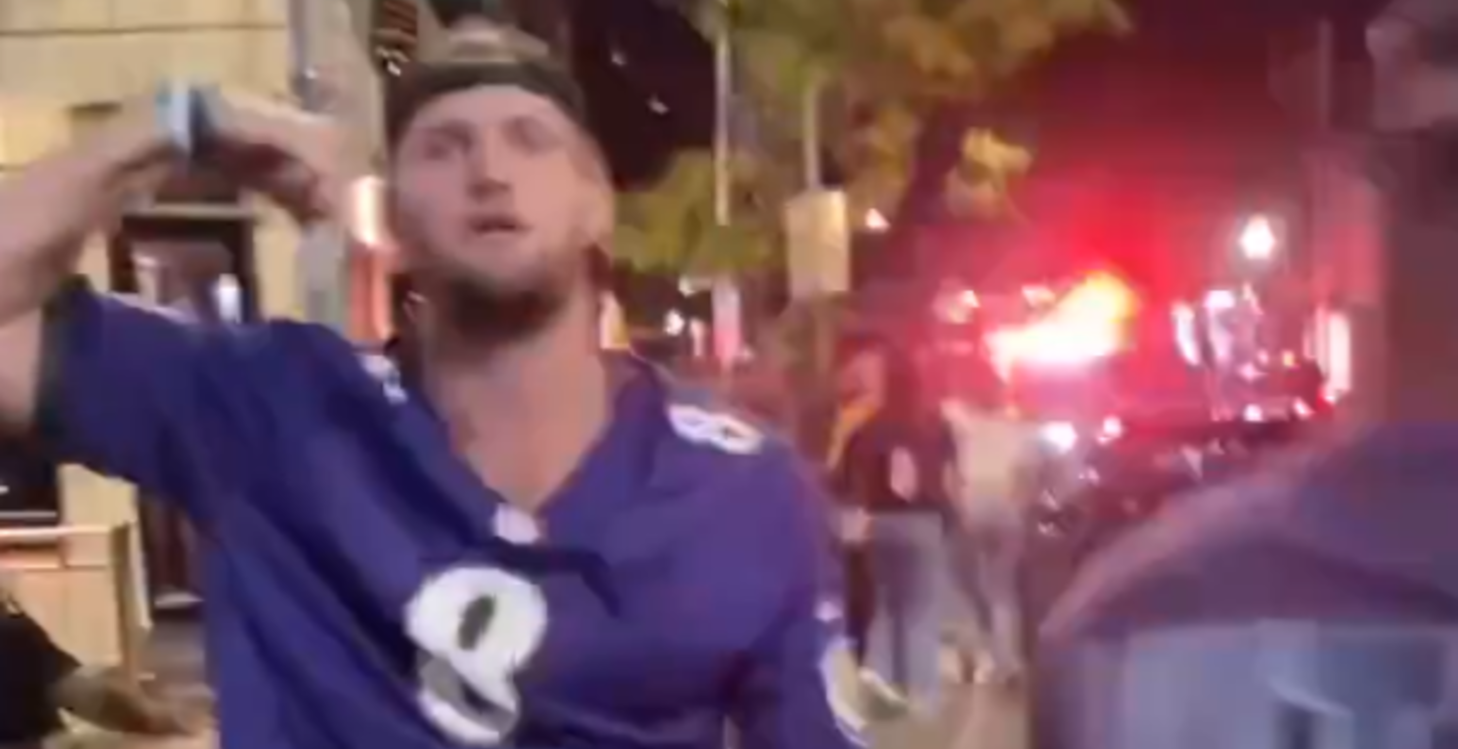 ravens fan attacks commanders fans