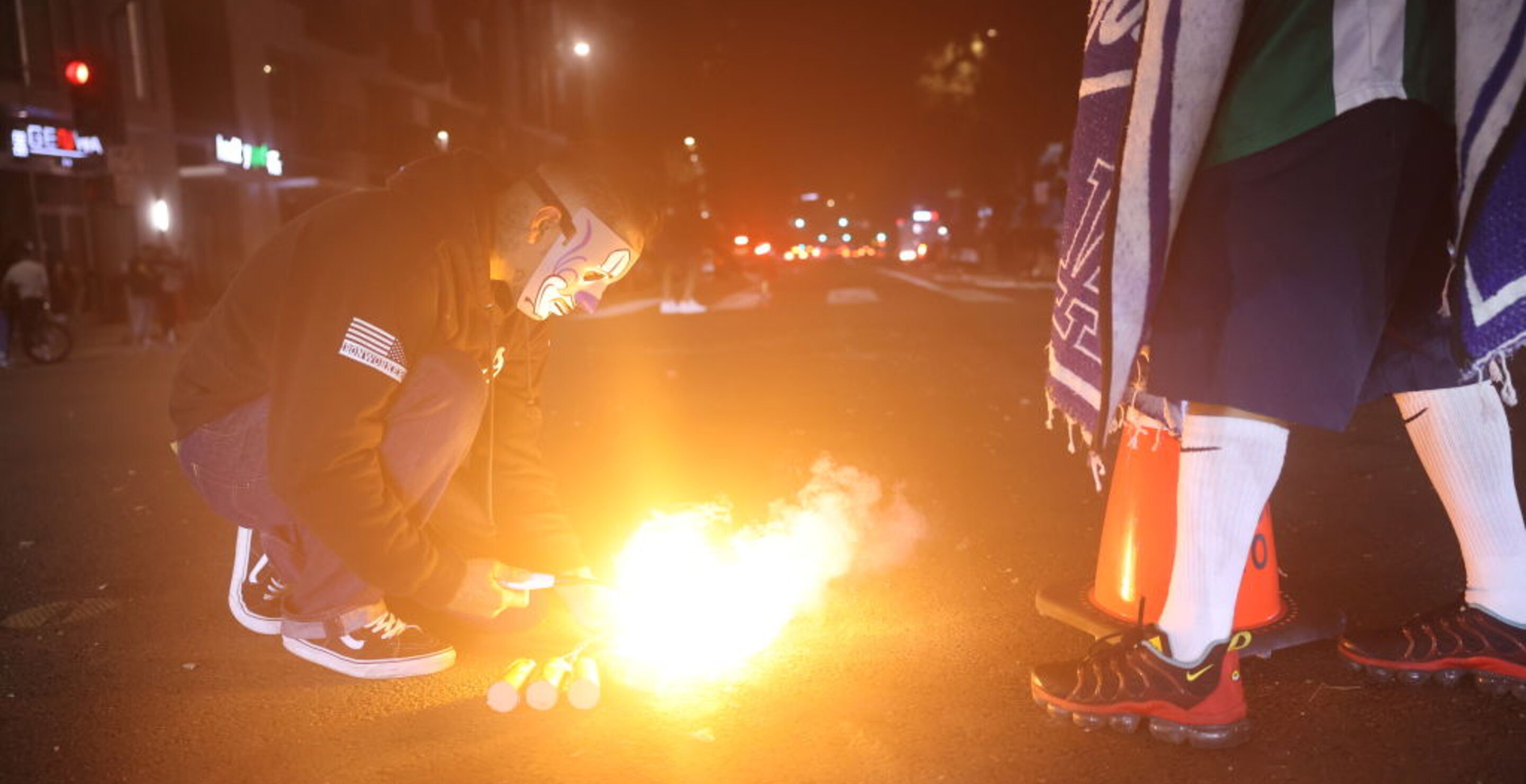 man blows off his fingers after a firework mishap