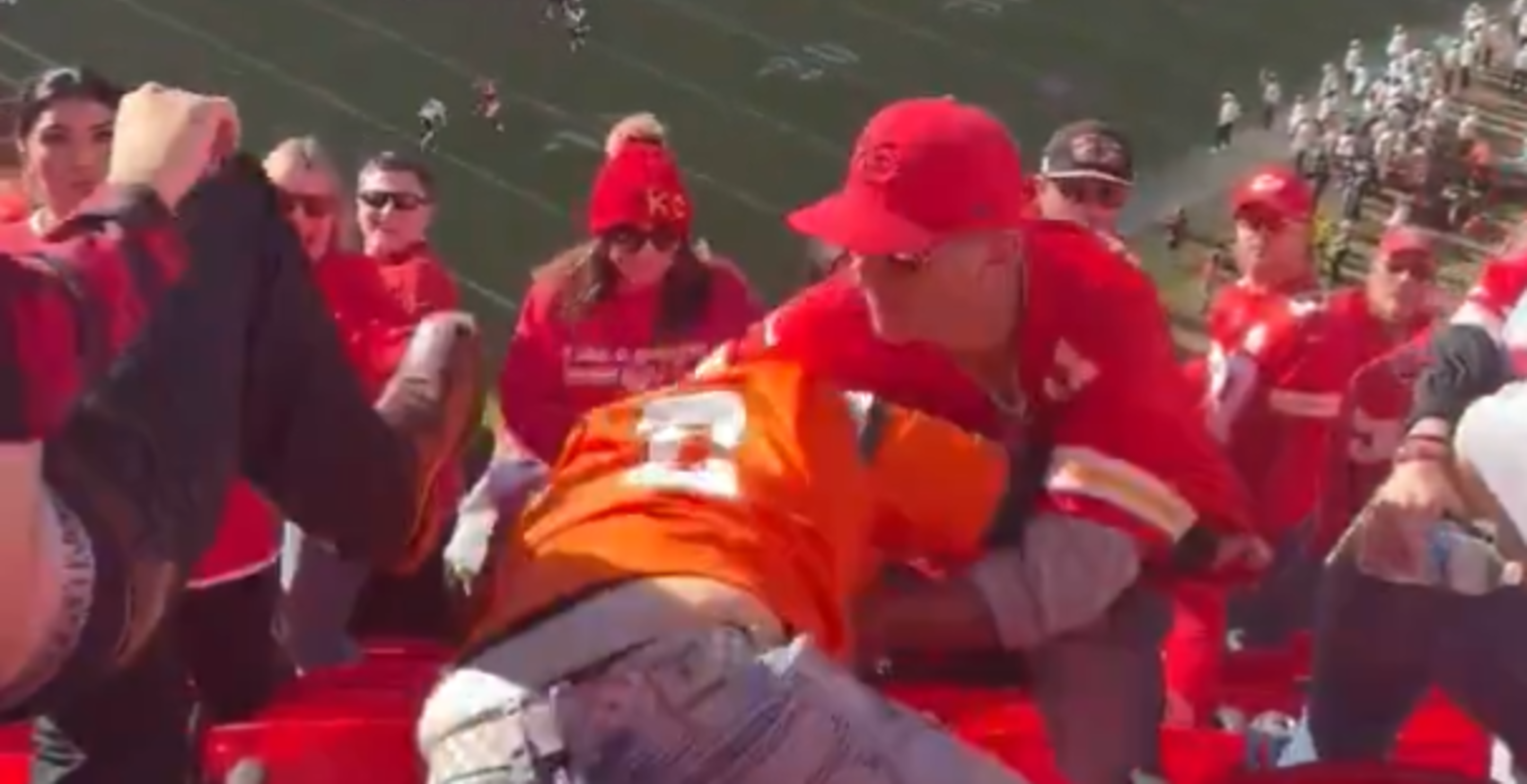 NFL football brawl breaks out