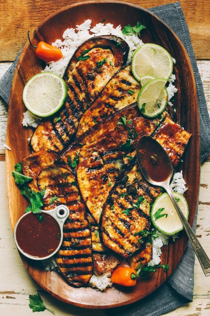 jerk grilled eggplant