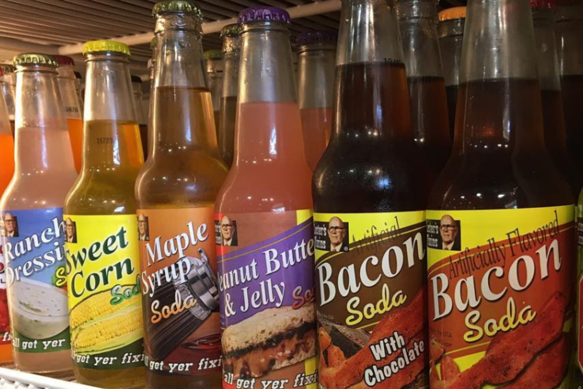 Lester's Fixins: Ranch Dressing Soda & Bacon Soda with Maple Syrup