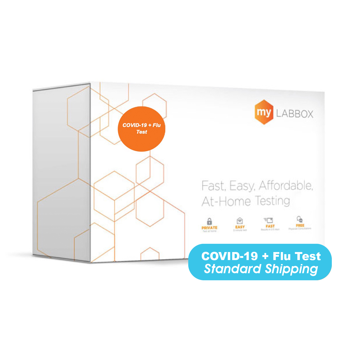 At Home COVID 19 Tests How It Works With Walmart Sam S Club   COVID 19 Flu At Home Test Kit Nasal Swab Sample STANDARD Shipping By MyLAB Box  