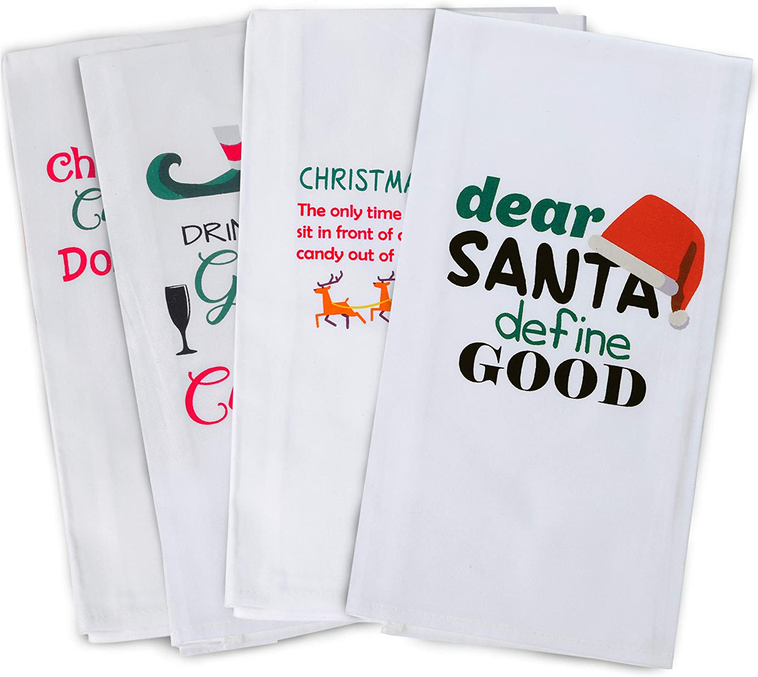  Kitcha Funny Kitchen Towels and Dishcloths Sets of 4, Unique  Funny Dish Towels with Sayings, Perfect for Housewarming Gifts New Home