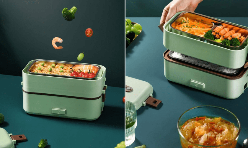 Car Microwave Oven, Portable 90W Oven Lunch Box Car Food Warmer For Camping  For Trip For Picnic For Family Gathering 
