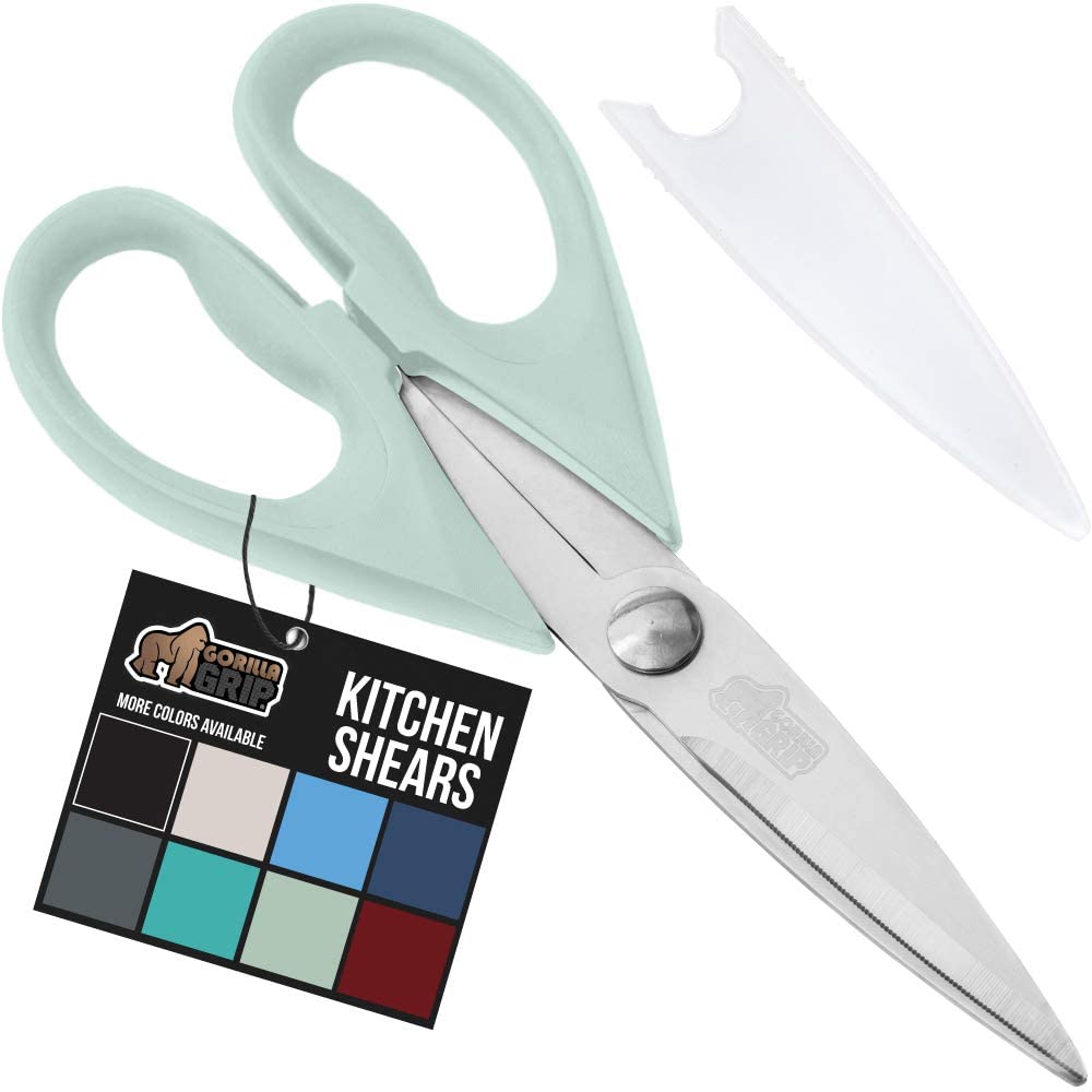 Alpine Cuisine Stainless Steel Kitchen Scissors 8in with Sheath,  Comfortable Handle & High-Quality Material - Sharp Blade, Suitable for Herb  scissors, Chicken, Meat & Vegetables - Dishwasher Safe 